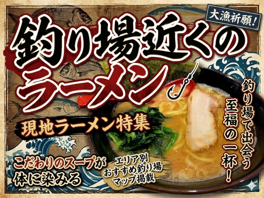 釣り場近くのラーメン